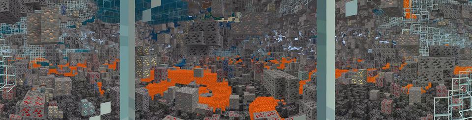 Panorama of the Minecraft Bedrock Marketplace product X-ray Mining created by Mine-North.