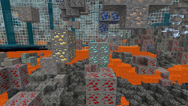 Screenshot of the Minecraft Bedrock Marketplace product X-ray Mining created by Mine-North.