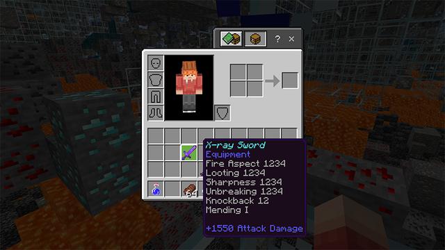 Screenshot of the Minecraft Bedrock Marketplace product X-ray Mining created by Mine-North.