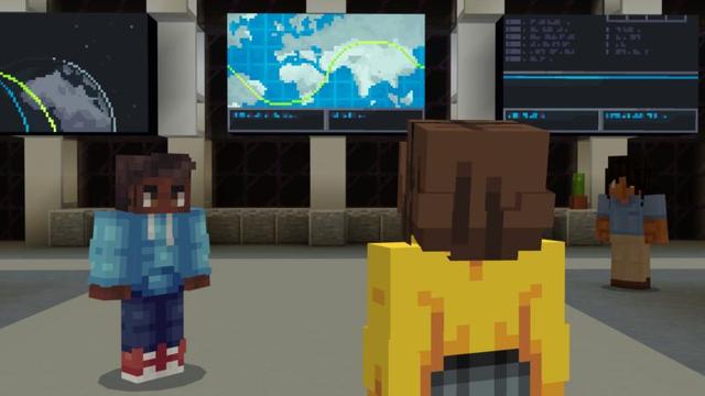 Screenshot of the Minecraft Bedrock Marketplace product Artemis: Rocket Build created by Minecraft.