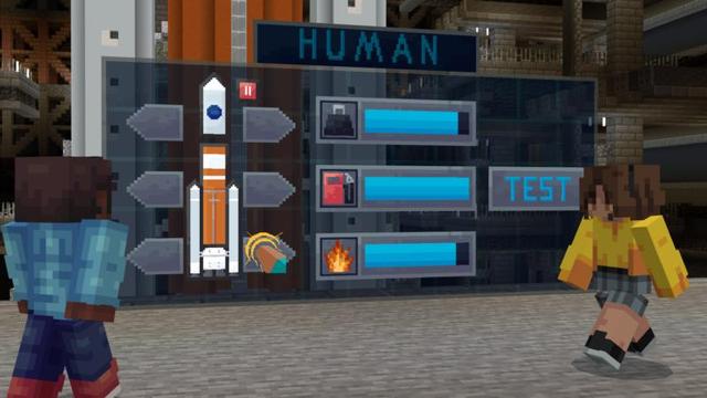 Screenshot of the Minecraft Bedrock Marketplace product Artemis: Rocket Build created by Minecraft.