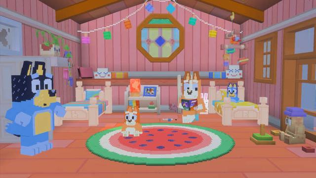 Screenshot of the Minecraft Bedrock Marketplace product Bluey's House created by Jigarbov Productions.