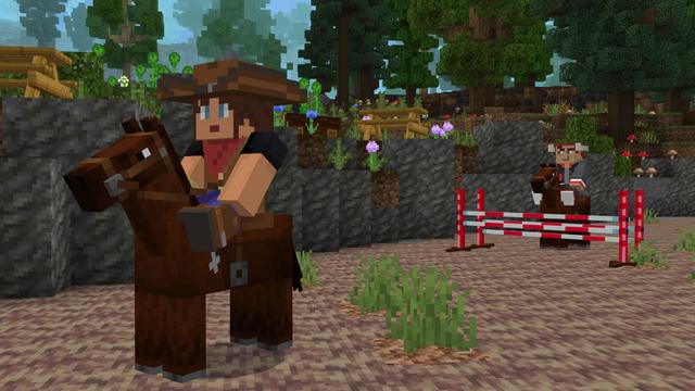 Screenshot of the Minecraft Bedrock Marketplace product Camp Enderwood created by Minecraft.