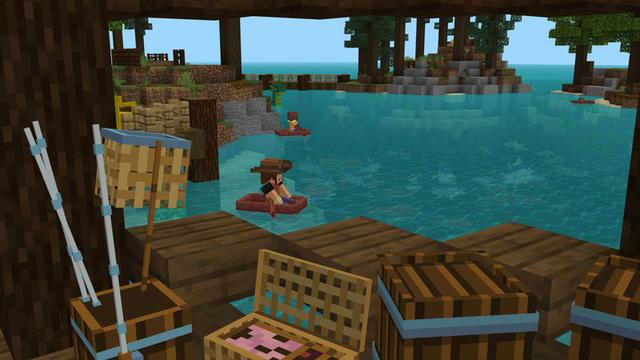 Screenshot of the Minecraft Bedrock Marketplace product Camp Enderwood created by Minecraft.