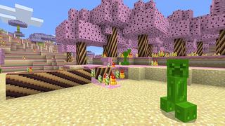 Screenshot of the Minecraft Bedrock Marketplace product Candy Texture Pack created by Minecraft.