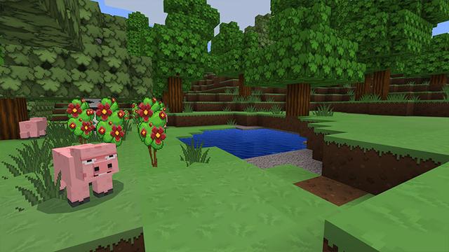 Screenshot of the Minecraft Bedrock Marketplace product Paquete de texturas de dibujos animados created by Minecraft.