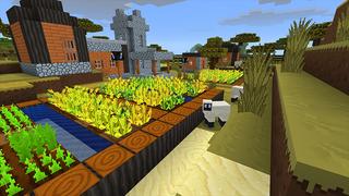 Screenshot of the Minecraft Bedrock Marketplace product Cartoon Texture Pack created by Minecraft.