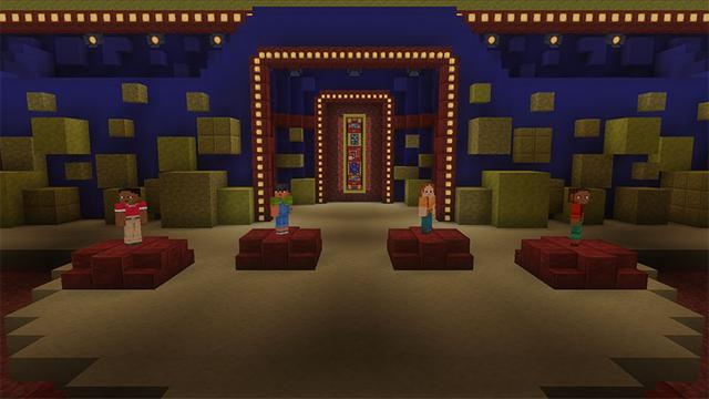 Screenshot of the Minecraft Bedrock Marketplace product Chaos Cube Game Show created by Minecraft.