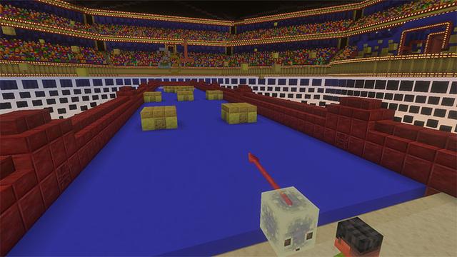 Screenshot of the Minecraft Bedrock Marketplace product Chaos Cube Game Show created by Minecraft.