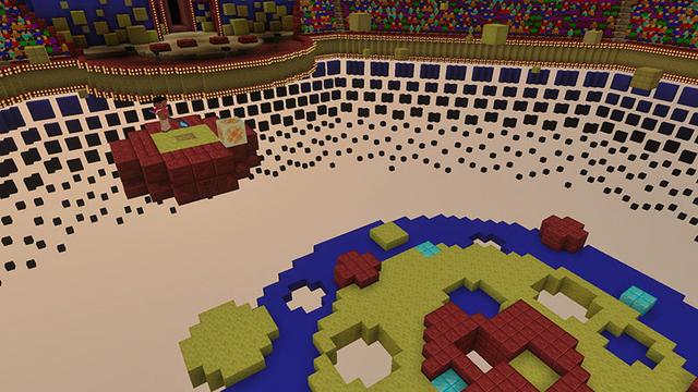 Screenshot of the Minecraft Bedrock Marketplace product Chaos Cube Game Show created by Minecraft.