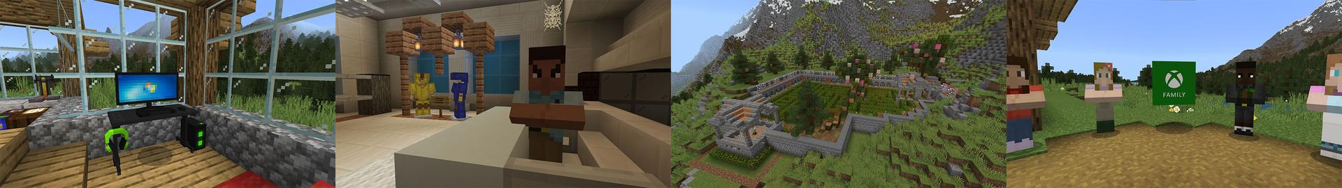 Panorama of the Minecraft Bedrock Marketplace product CyberSafe: Home Sweet Hmm created by Minecraft.