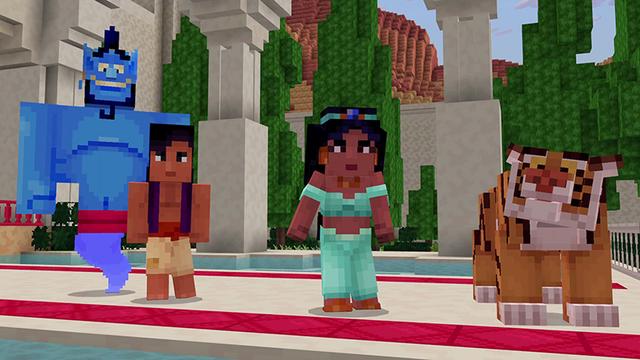 Screenshot of the Minecraft Bedrock Marketplace product Disney Worlds of Adventure created by Minecraft.