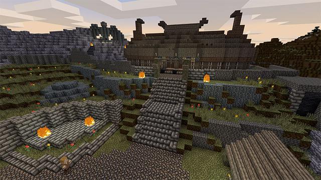 Screenshot of the Minecraft Bedrock Marketplace product Dragonborn Mash-up created by Minecraft.
