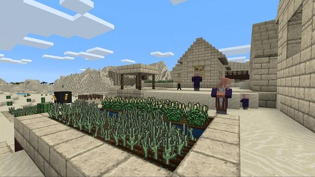 Screenshot of the Minecraft Bedrock Marketplace product Paquete de texturas de fantasía created by Minecraft.
