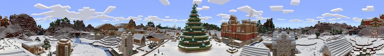 Panorama of the Minecraft Bedrock Marketplace product Festive Mash-up created by Minecraft.