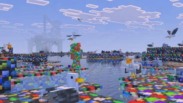 Screenshot of the Minecraft Bedrock Marketplace product Friendly Fishing Add-On created by Minecraft.