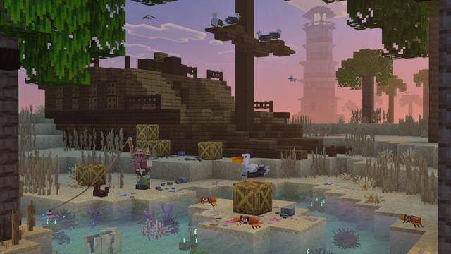 Screenshot of the Minecraft Bedrock Marketplace product Friendly Fishing Add-On created by Minecraft.