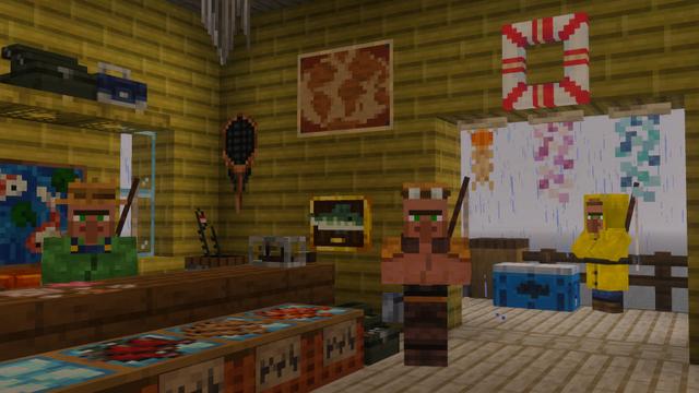 Screenshot of the Minecraft Bedrock Marketplace product Friendly Fishing Add-On created by Minecraft.