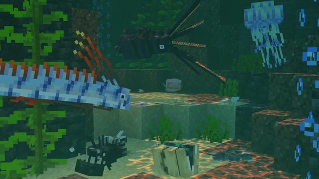 Screenshot of the Minecraft Bedrock Marketplace product Friendly Fishing Add-On created by Minecraft.