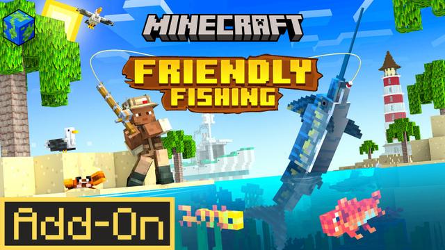Thumbnail of the Minecraft Bedrock Marketplace product Friendly Fishing Add-On created by Minecraft.