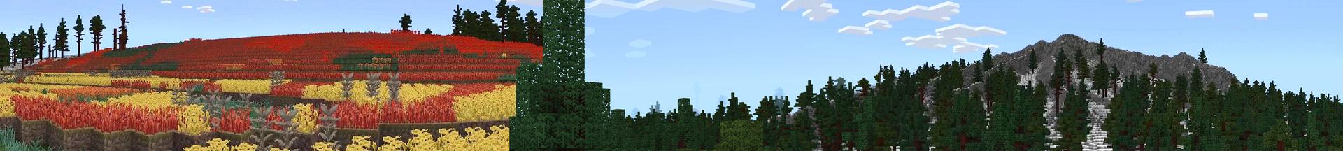Panorama of the Minecraft Bedrock Marketplace product Frozen Lands created by Minecraft.