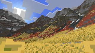 Screenshot of the Minecraft Bedrock Marketplace product Frozen Peaks created by Minecraft.