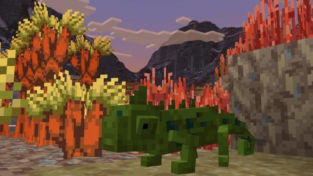 Screenshot of the Minecraft Bedrock Marketplace product Frozen Peaks created by Minecraft.
