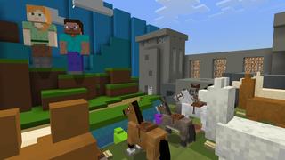 Screenshot of the Minecraft Bedrock Marketplace product Graduation Celebration created by Minecraft.