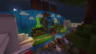 Screenshot of the Minecraft Bedrock Marketplace product Graduation Celebration created by Minecraft.