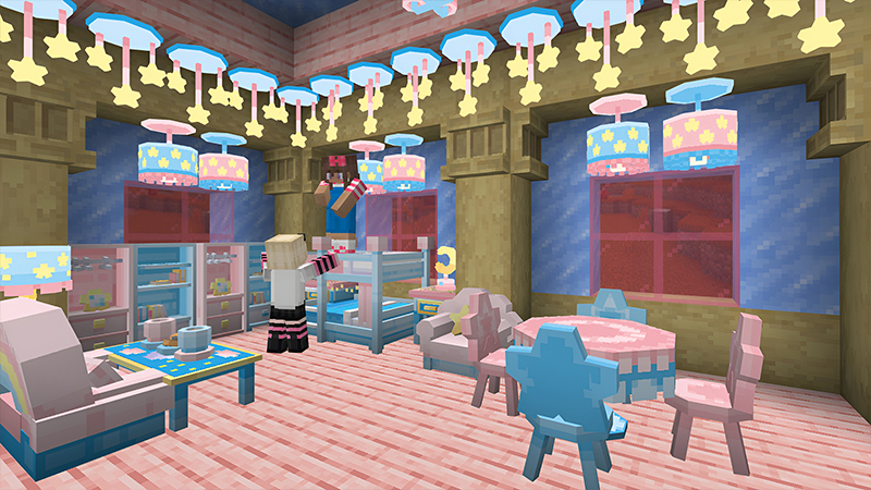 Screenshot of the Minecraft Bedrock Marketplace product Móveis da Hello Kitty e Amigos created by Razzleberries.