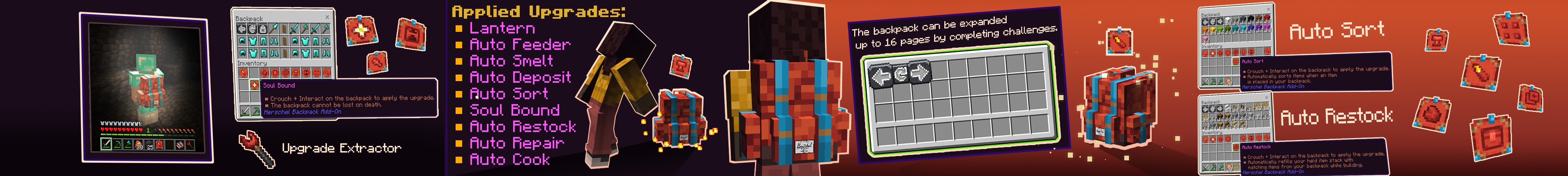 Panorama of the Minecraft Bedrock Marketplace product Herschel Backpack Trials Add-On created by Minecraft.