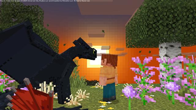 Screenshot of the Minecraft Bedrock Marketplace product How to Train Your Dragon Add-On created by Gamemode One.