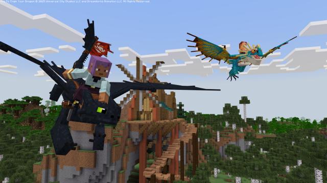 Screenshot of the Minecraft Bedrock Marketplace product How to Train Your Dragon Add-On created by Gamemode One.