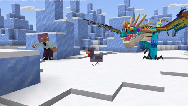 Screenshot of the Minecraft Bedrock Marketplace product How to Train Your Dragon Add-On created by Gamemode One.