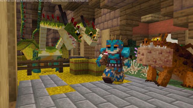 Screenshot of the Minecraft Bedrock Marketplace product How to Train Your Dragon Add-On created by Gamemode One.