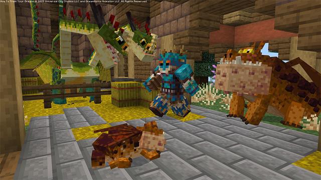 Screenshot of the Minecraft Bedrock Marketplace product How to Train Your Dragon Add-On created by Gamemode One.