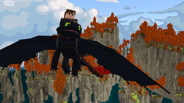 Screenshot of the Minecraft Bedrock Marketplace product How to Train Your Dragon created by Gamemode One.