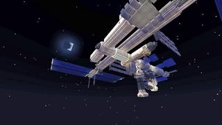 Screenshot of the Minecraft Bedrock Marketplace product International Space Station created by Minecraft.