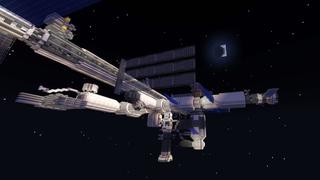 Screenshot of the Minecraft Bedrock Marketplace product International Space Station created by Minecraft.
