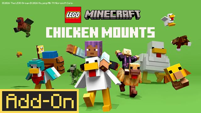 Thumbnail of the Minecraft Bedrock Marketplace product LEGO MINECRAFT CHICKEN MOUNTS created by Minecraft.