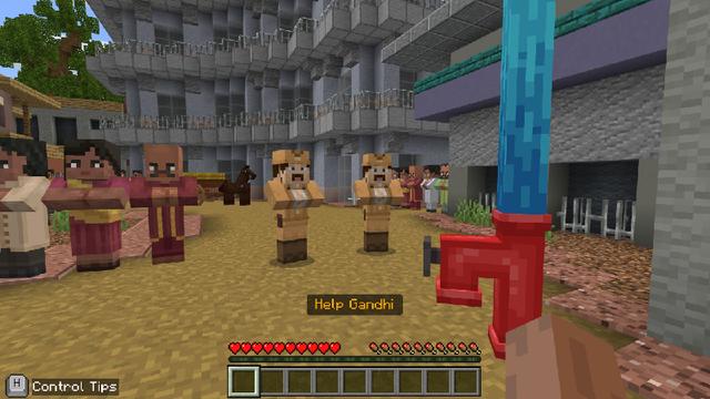 Screenshot of the Minecraft Bedrock Marketplace product Lessons in Good Trouble created by Minecraft.