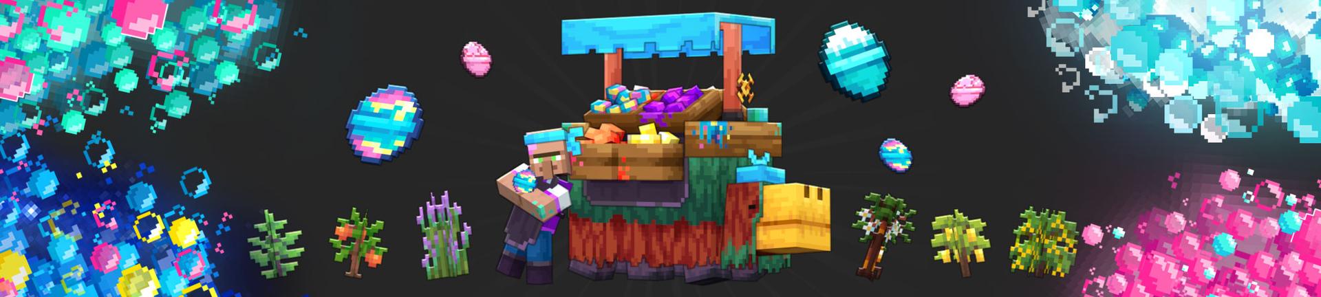 Panorama of the Minecraft Bedrock Marketplace product Lush Bath Bomb Add-On created by Minecraft.
