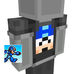 Thumbnail of the Minecraft Bedrock Marketplace product Mega Man T-Shirt created by 57Digital.