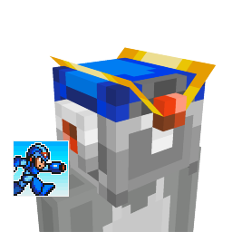 Thumbnail of the Minecraft Bedrock Marketplace product Mega Man X Full Helmet created by 57Digital.