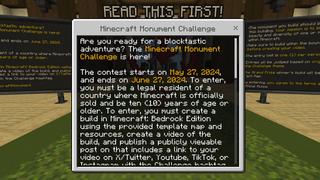 Screenshot of the Minecraft Bedrock Marketplace product Minecraft Monument Challenge created by Minecraft.
