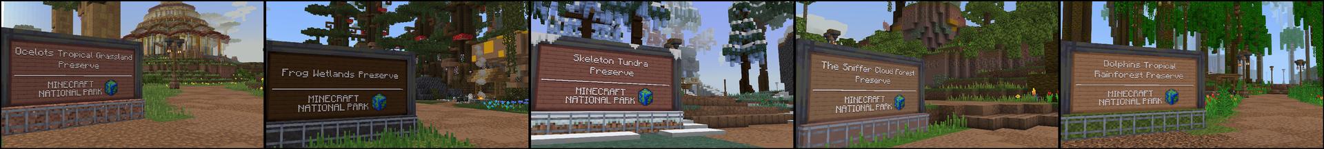 Panorama of the Minecraft Bedrock Marketplace product Minecraft National Park created by Minecraft.