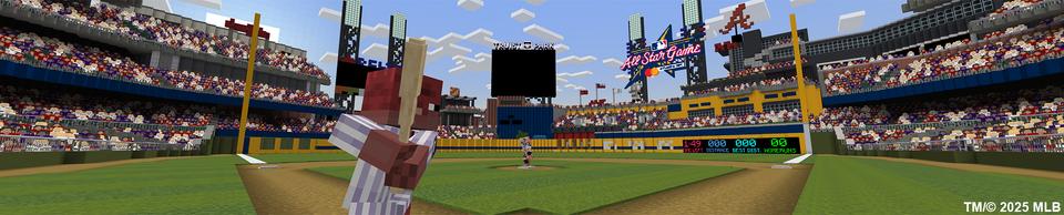 Panorama of the Minecraft Bedrock Marketplace product MLB Home Run Derby created by The Misfit Society.