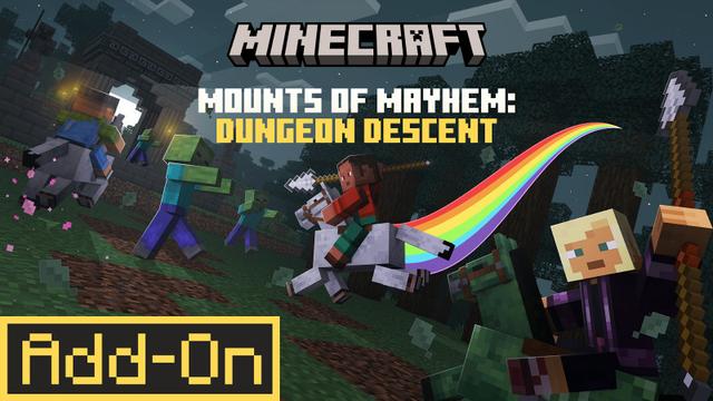 Thumbnail of the Minecraft Bedrock Marketplace product Mounts of Mayhem: Dungeon Descent created by Minecraft.