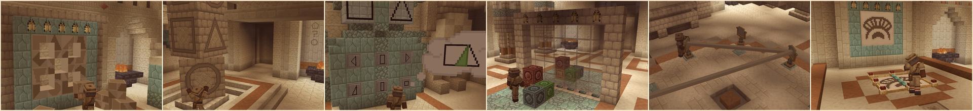 Panorama of the Minecraft Bedrock Marketplace product Mummy Mayhem created by Minecraft.