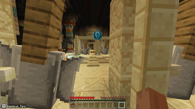 Screenshot of the Minecraft Bedrock Marketplace product Mummy Mayhem created by Minecraft.